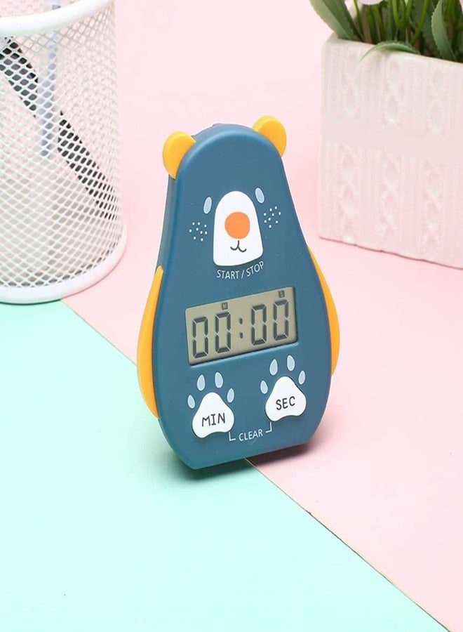 YOMITH Magnetic Kitchen Timer Clock, Digital Visual Timer for Study, Bright Display, Count-Down & Stopwatch, Loud Beep Sound, Multipurpose Timer (Pack of 1, Dark Blue) - Image 4